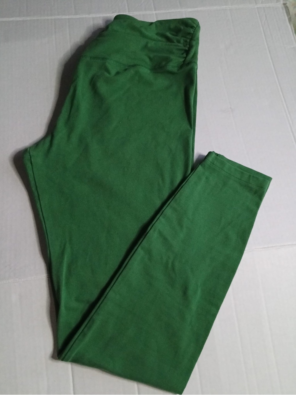 PINK Victoria's Secret Green Ribbed Waistband Leggings